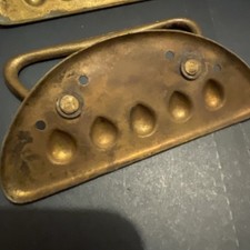 Pair of Antique Brass Draw