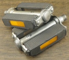 Vintage Union Block PEDALS  9/16"  Raleigh 3 Speed Touring Bike Chopper Bicycle