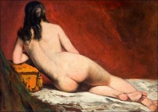 WILLIAM ETTY, NUDE STUDY OF WOMAN -FRAMED WALL ART POSTER PAPER PRINT 4 SIZES