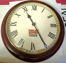 Vintage wooden Tetley's ale Bitter Beer WALL CLOCK