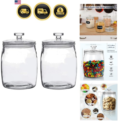 Half gallon glass jars with - glass,
