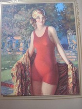 Art Deco Swimsuit Girl