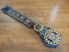 ANTIQUE HORSE BRASS STRAP -