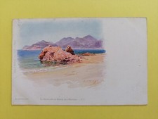 Old postcard blue back