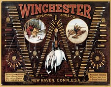 Winchester TIN SIGN Bullet