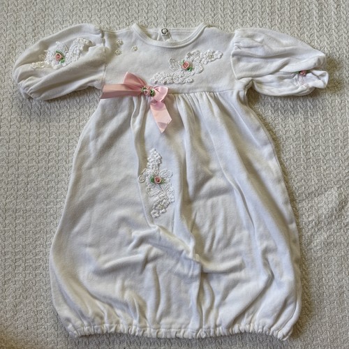 Newborn gown white - gown,
