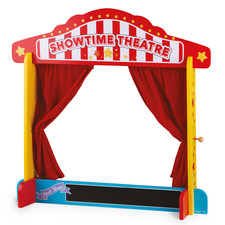Bigjigs Toys Wooden Tabletop Puppet Theatre | Toy Stage for Story Telling