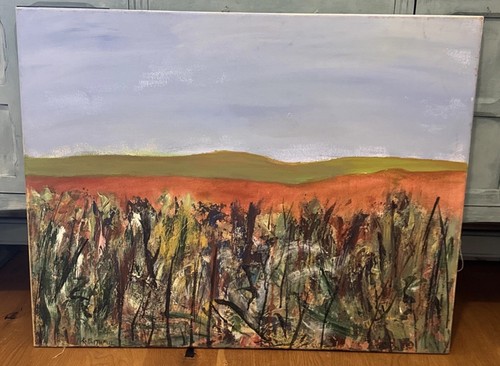 Large vintage landscape oil - large,