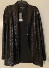 Dorothy Perkins: *NEW* black Sequin Blazer/Jacket Size 10 