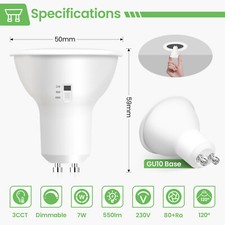 10x LED GU10 Light Bulbs 5W 7W