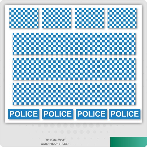 Police decals road mountain - decals,