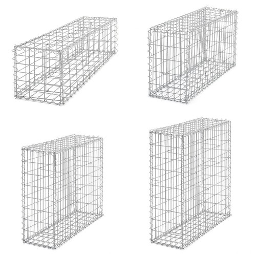 Galvanized steel gabion basket - galvanized,