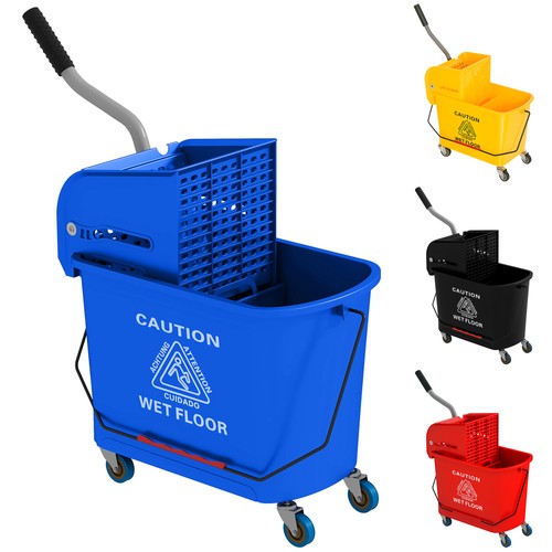 Homcom compact mop - bucket, with