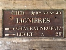 Antique French Cast Iron Road Sign