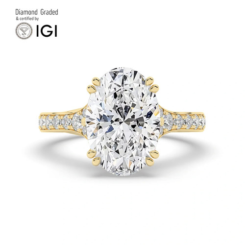 Oval diamond engagement - oval, ring