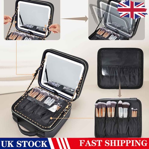 Makeup storage bag with led - bag,