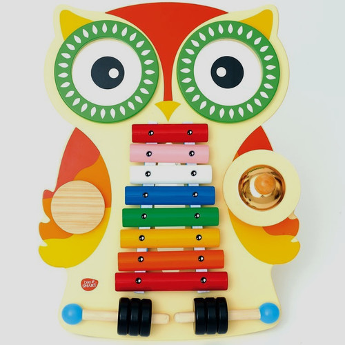 Bee smart wooden owl - wooden, musical