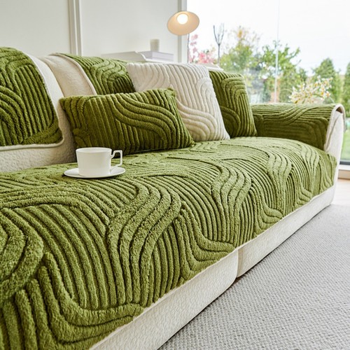 Thick plush sofa - sofa, cover