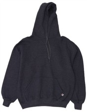 RUSSELL ATHLETIC Mens Hoodie Jumper Large Navy Blue Polyester CZ10