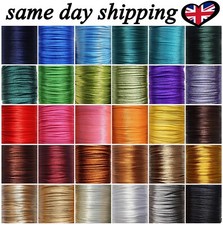 Satin Cord 2mm Rattail Knotting Thread 10m 30m 50m Sewing Craft Bracelet Making