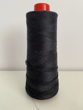 LARGE CONE of VERY DARK NAVY OVERLOCKER SEWING THREAD. PRE-OWNED. 
