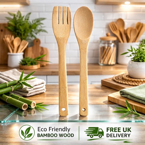 Pack bamboo wood spoon - pack, 10"
