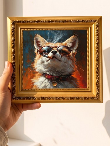 Cool stylish orange fox oil - stylish,