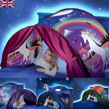 Kids Children Dream Tent Bed Indoor Home Playhouse Pop Up Foldable Birthday Gift