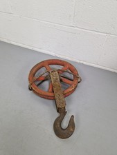 Vintage Hook + Pulley Hoist Old Iron Pully Ideal Industrial Lighting Ornament