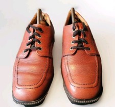 Leather Mens Golf Shoes Champ Metal Spikes Size UK 8 / 42 Brown Leather Vintage 