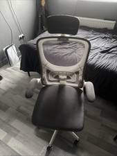 Gaming Chair Recliner Swivel Desk Chair Black/White.