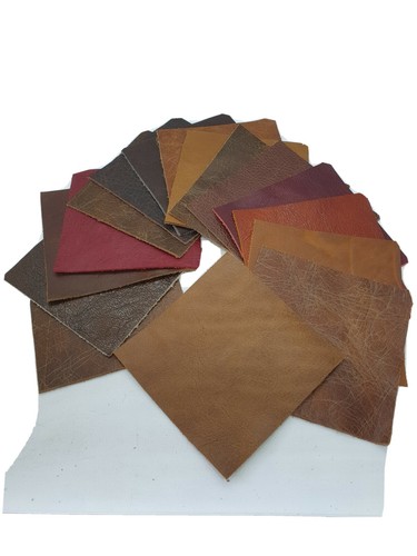 Leather pieces x 8 - leather, 8.5