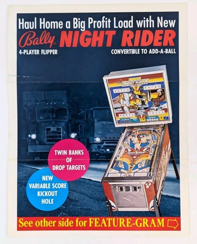 Bally night rider pinball - bally,