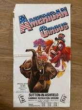 American Circus (Hoffman) 1985 poster - Sutton in Ashfield (elephant, clown)
