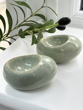 Denby Energy Range Celadon Green Egg Cups x 2 -Excellent Condition 