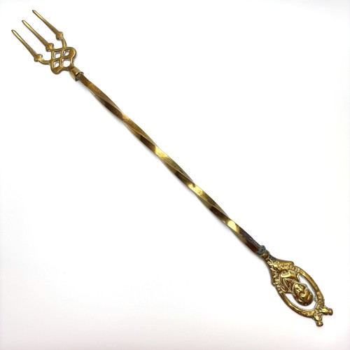 Vintage brass toasting fork - vintage,