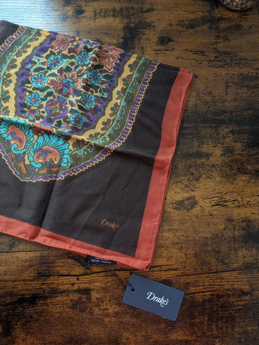 Drake brown paisley print - brown,