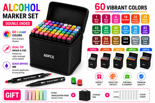 Colors alcohol markers dual - 80,