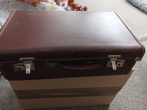 1940s 1950s vintage suitcase - vintage,