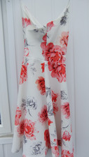From New Look floral skater dress size 18 length 93 cm on hanger thin straps VGC