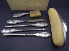Antique silver manicure set 1911 Walker & Hall