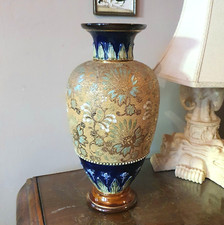 Antique Vase 1902-22 - Royal Doulton - Slater Patent - Chine Ware- Large 35 cm