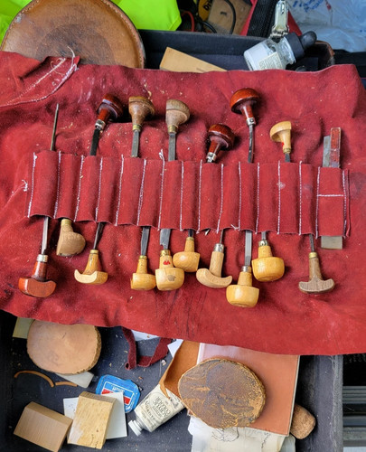 Set wood carving chisels ec - carving,