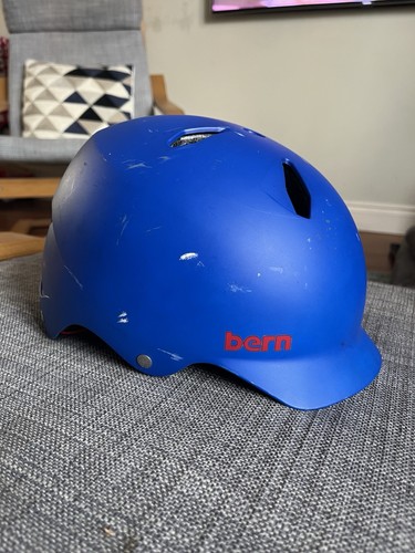 Bern bike helmet - blue, bandito