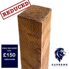 FENCE POSTS TREATED - 3x3 & 4x4 / 1.8m 2.4m 3.0m / FREE DELIVERY OVER £150