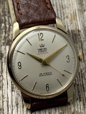 Gorgeous Smiths Everest Automatic 9ct gold mens watch rarer thicker lugs  1961