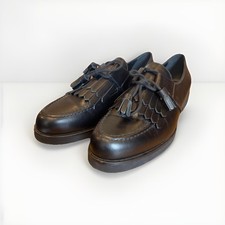 Tod's Women's Loafers Shoes in Black Leather Fringe and Tassels - IT 38½.