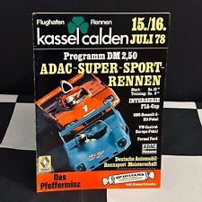 1978 KASSEL-CALDEN INTERSERIE SUPERSPORT PROGRAMME KREMER PORSCHE 908 BOB WOLLEK