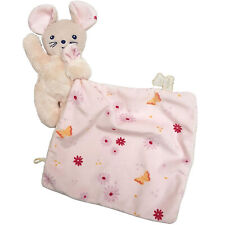 Kaloo Mouse Baby Comforter Pink & Beige Plush Cuddly Toy Soft Sleep Blankie Mice