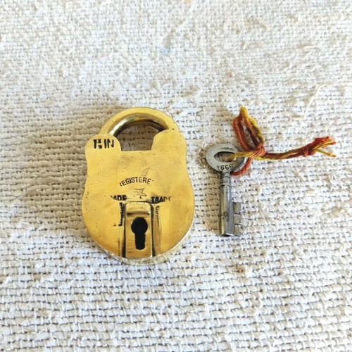 1950s vintage brass padlock - vintage,